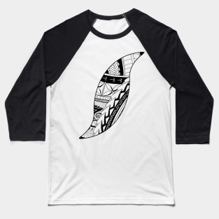 Pacific Island Pattern 3 - Black Baseball T-Shirt